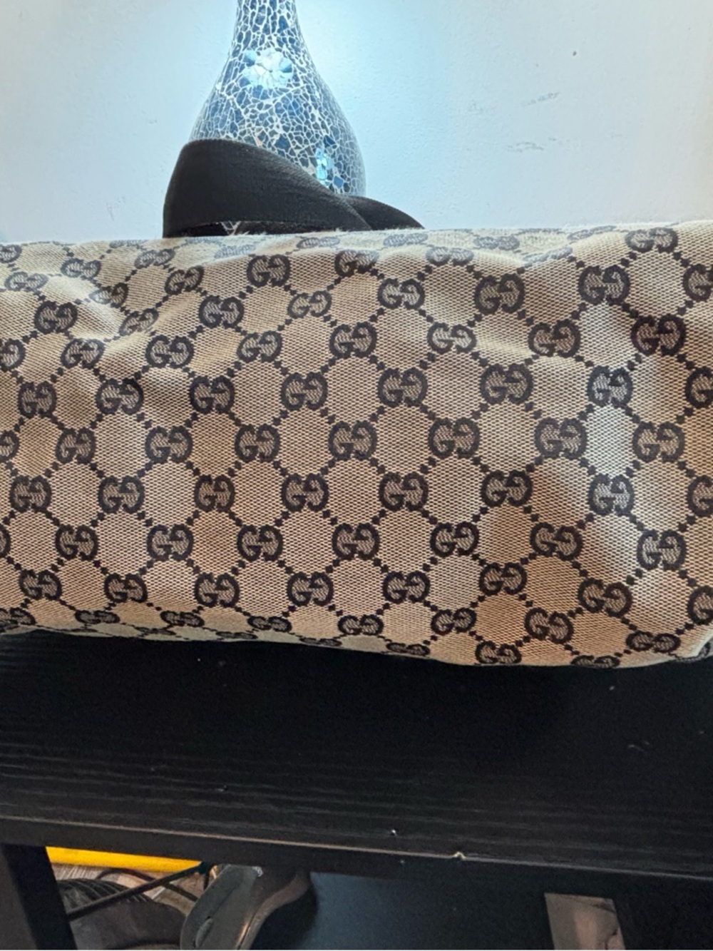 Authentic Vintage Gucci GG Canvas Tote – Tom Ford Era – Large Front Pocket - Picture 7 of 14